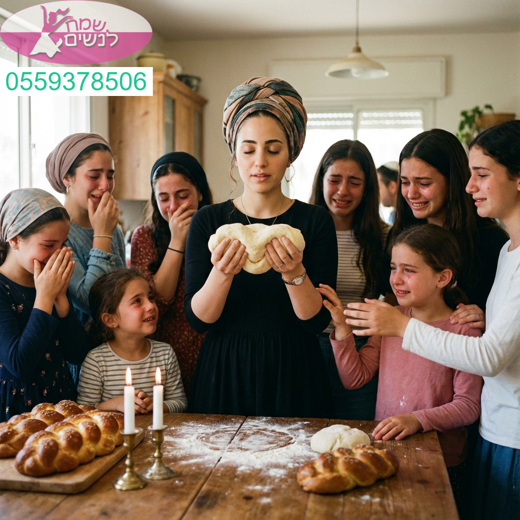 רגע של חיבור נשי עוצמתי באירוע הפרשת חלה מלא רגש ואור