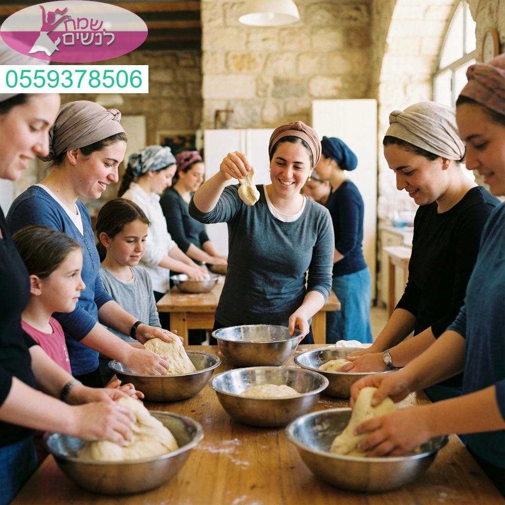 סדנת הפרשת חלה חווייתית ומרגשת עם חיבור למסורת ואווירה נשית מחבקת