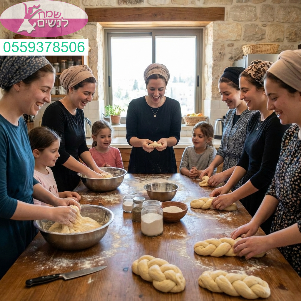 סדנת הפרשת חלה חווייתית ומרגשת בליווי אישי באווירה חמה ומשפחתית