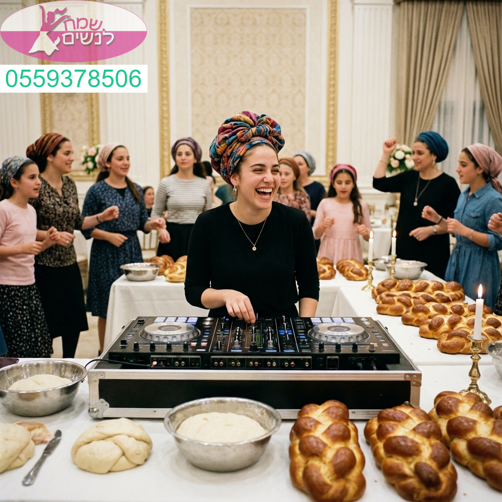 תקליטנית מקצועית שמביאה שמחה ואנרגיה לאירועי הפרשת חלה לנשים