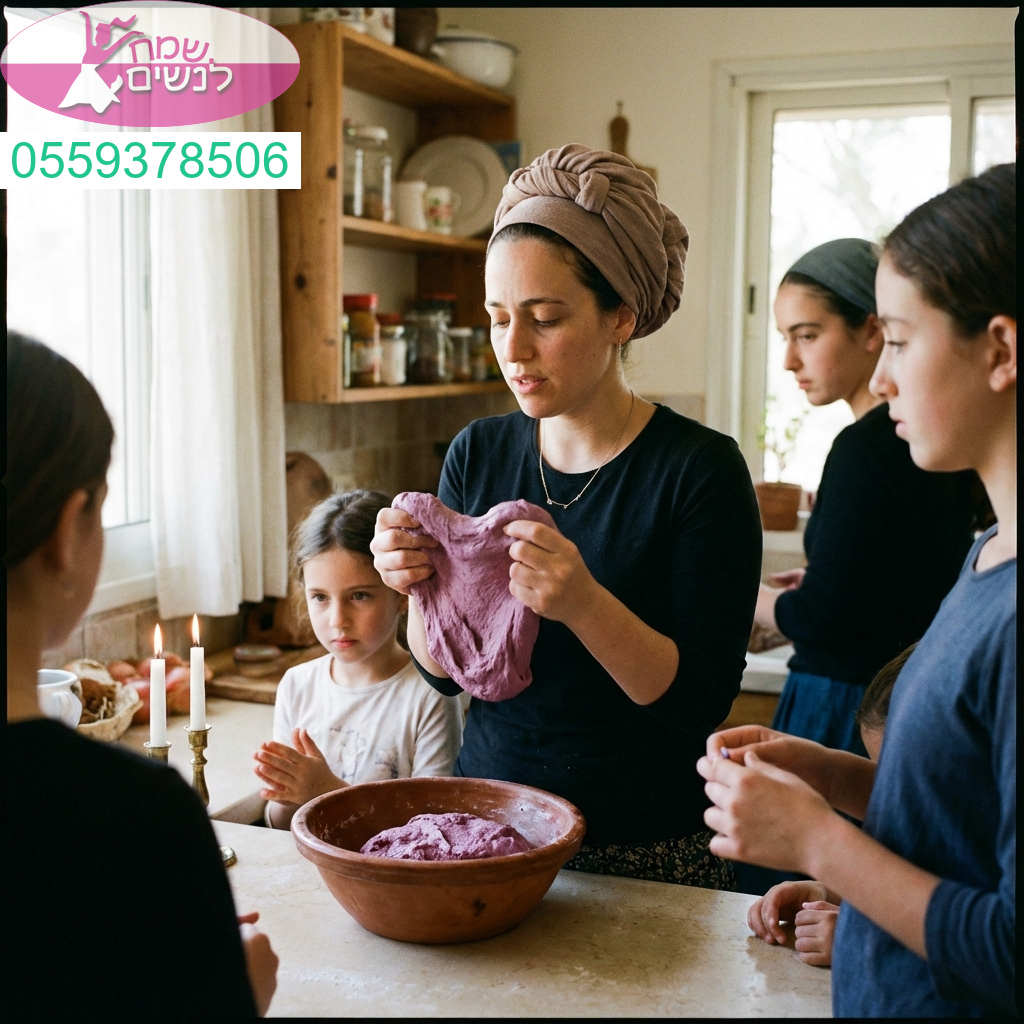 רגע קדוש ומרגש של הפרשת חלה סגולה לרפואה באווירה משפחתית מחברת ומלאת אמונה