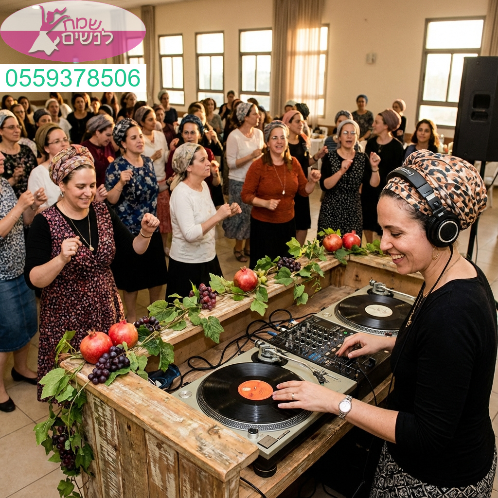 תקליטנית מקצועית שמרימה את הרחבה בשמחת חג תוססת וסוחפת לנשים בלבד