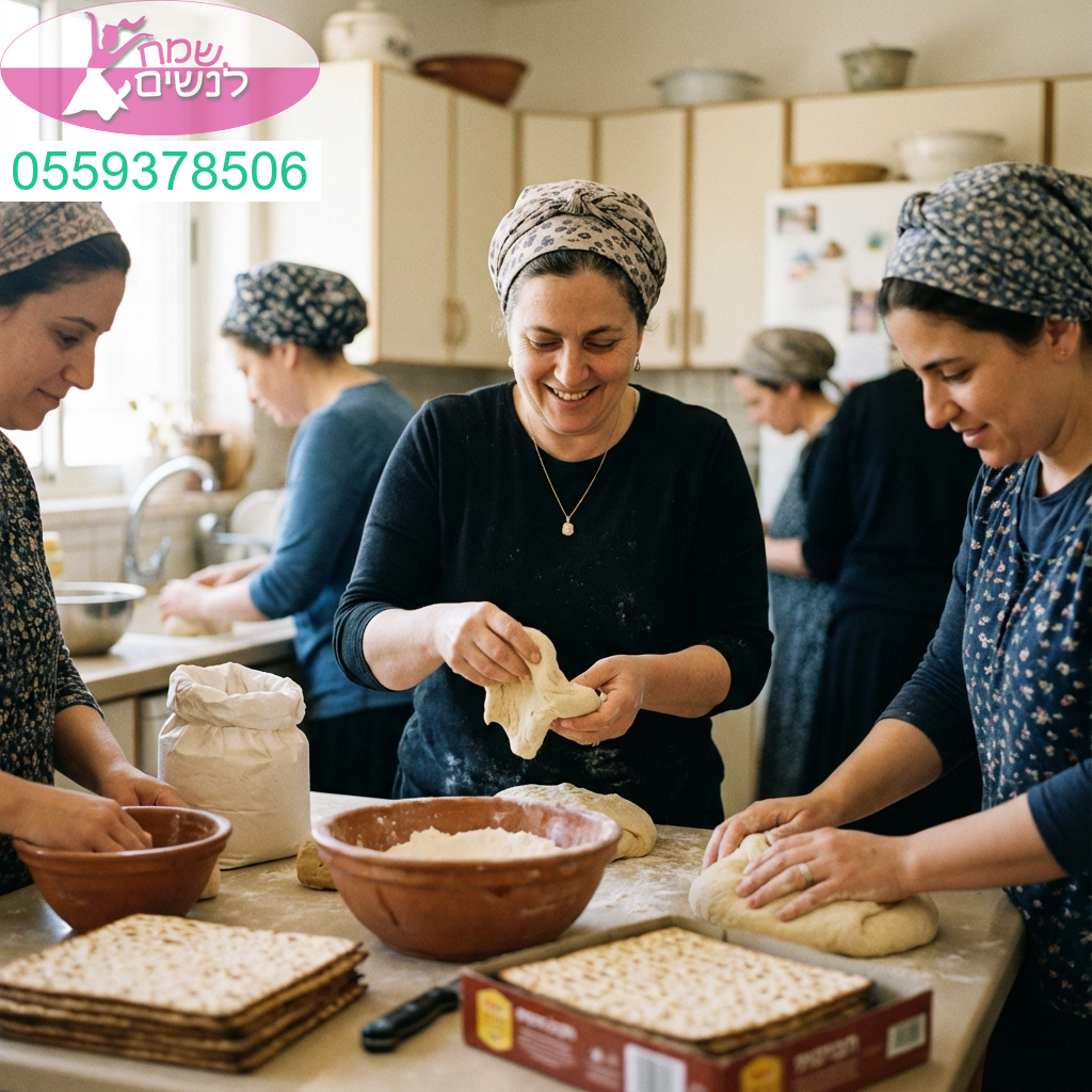 רגע מיוחד של אחדות והתרוממות רוח בהפרשת חלה חגיגית עם הרבנית לקראת חג הפסח