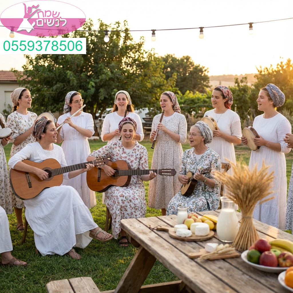 מופע שירה וניגון נשי באווירת חג שבועות בשדות הפורחים של ארץ ישראל