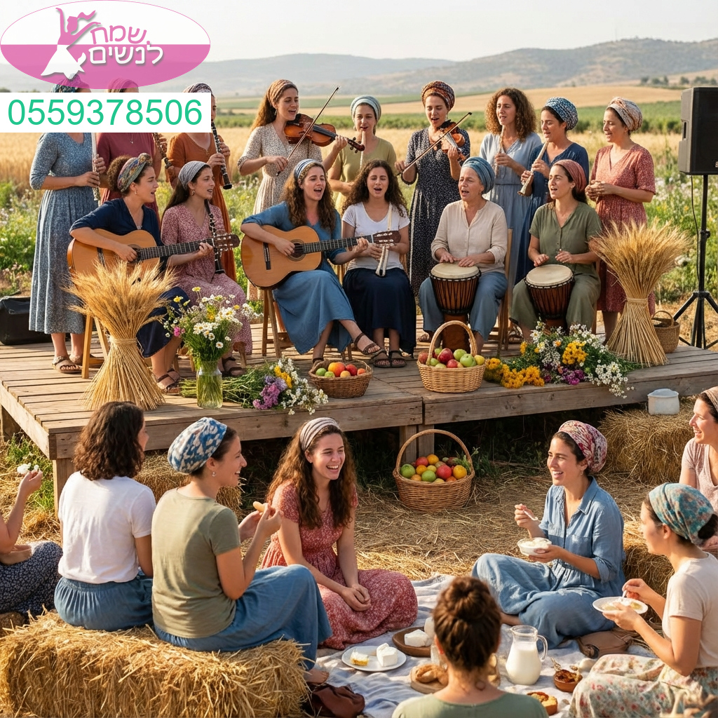 מופע נשי מרהיב של שירה וניגון באווירת חג השבועות בלב הטבע